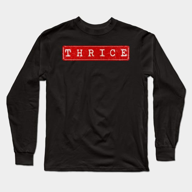 vintage retro plate Thrice Long Sleeve T-Shirt by GXg.Smx